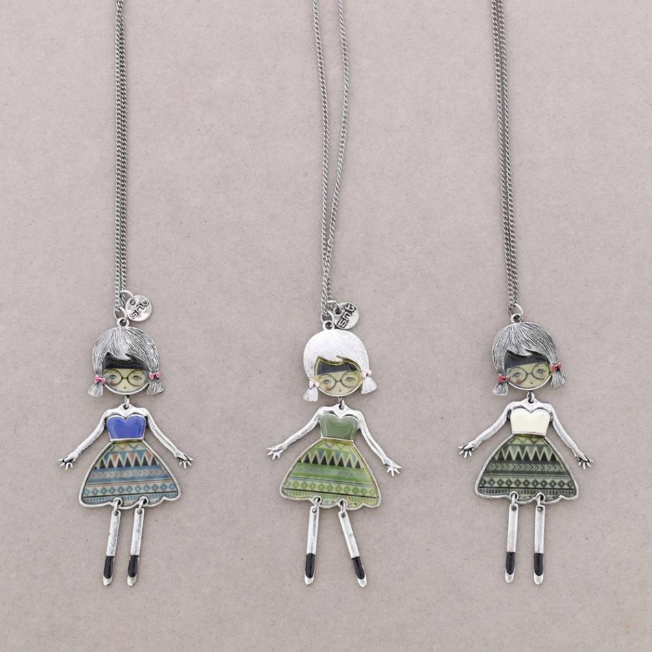 COLLAR LARGO BAILARINA ESMALTE
