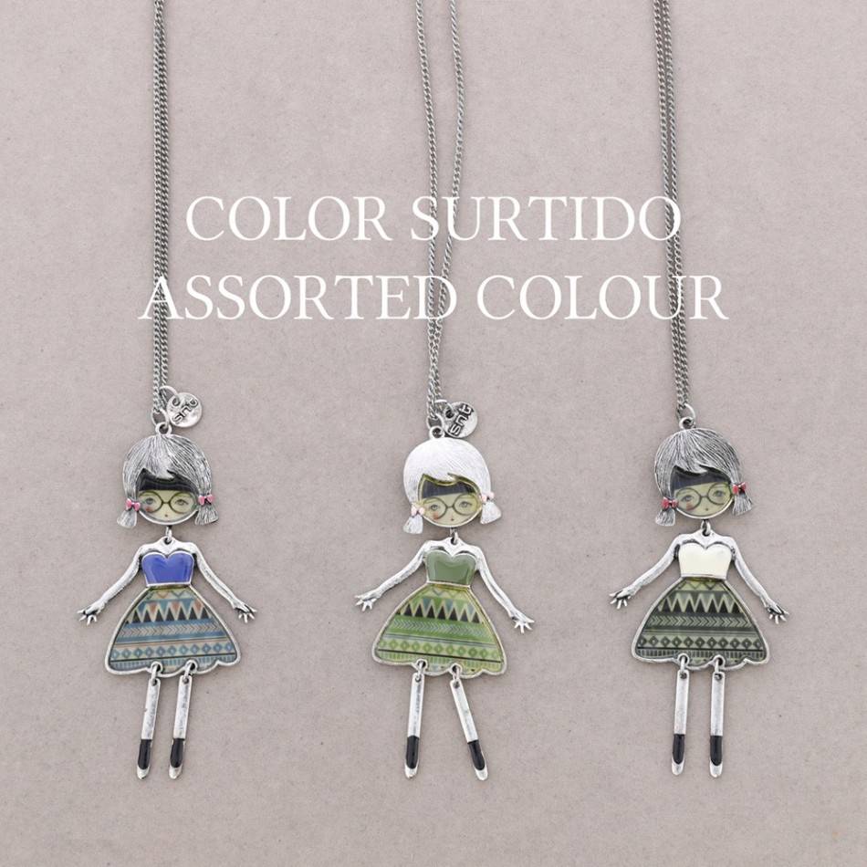 ENAMEL BALLERINA LONG NECKLACE
