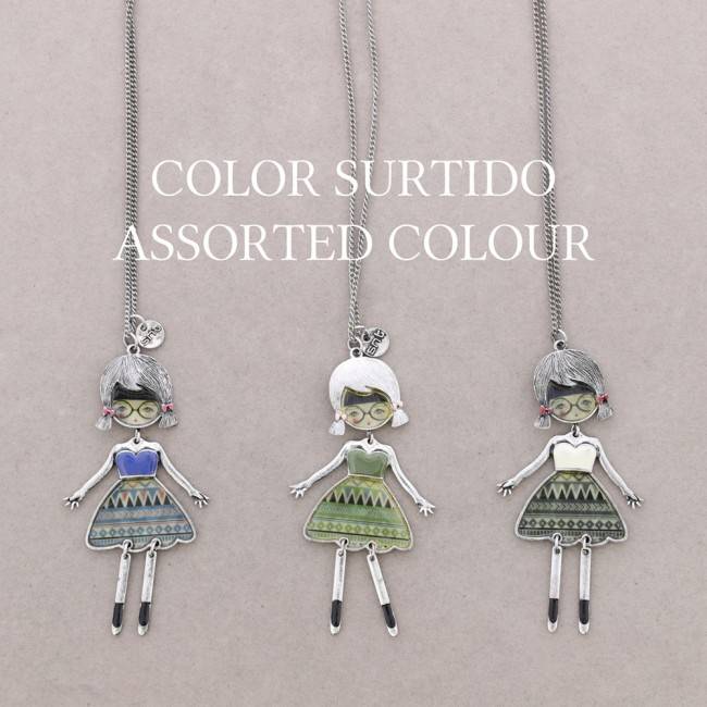 COLLAR LARGO BAILARINA ESMALTE