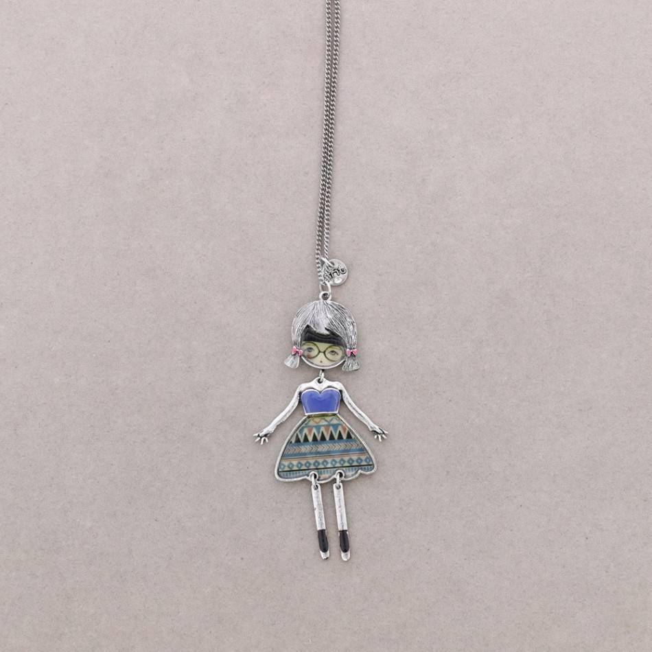 ENAMEL BALLERINA LONG NECKLACE