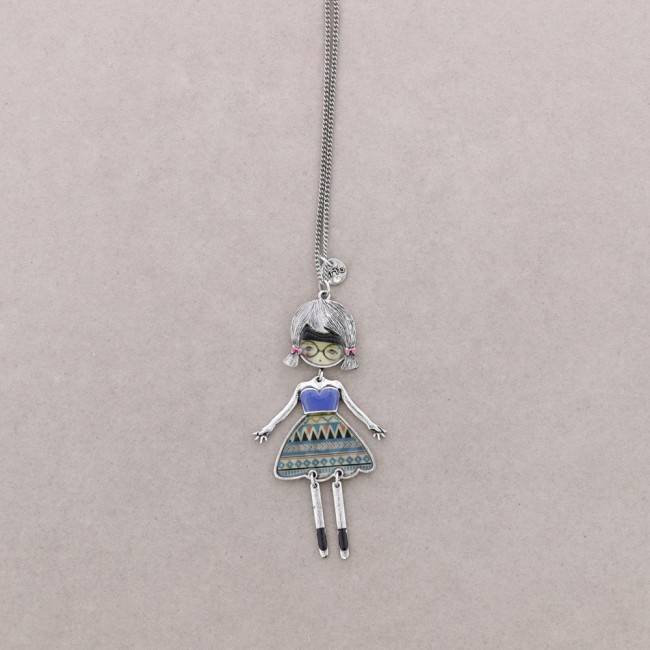 ENAMEL BALLERINA LONG NECKLACE