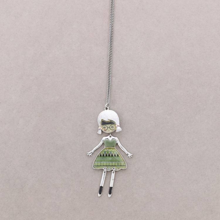 ENAMEL BALLERINA LONG NECKLACE