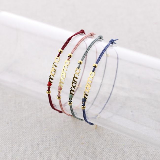 PULSERA ACERO ELÁSTICA CORAZÓN MAMÁ