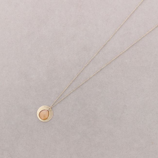 LONG THIN NECKLACE PENDANT METAL RESIN