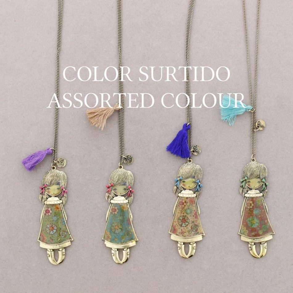 COLLAR LARGO COLG. METAL ESMALTE