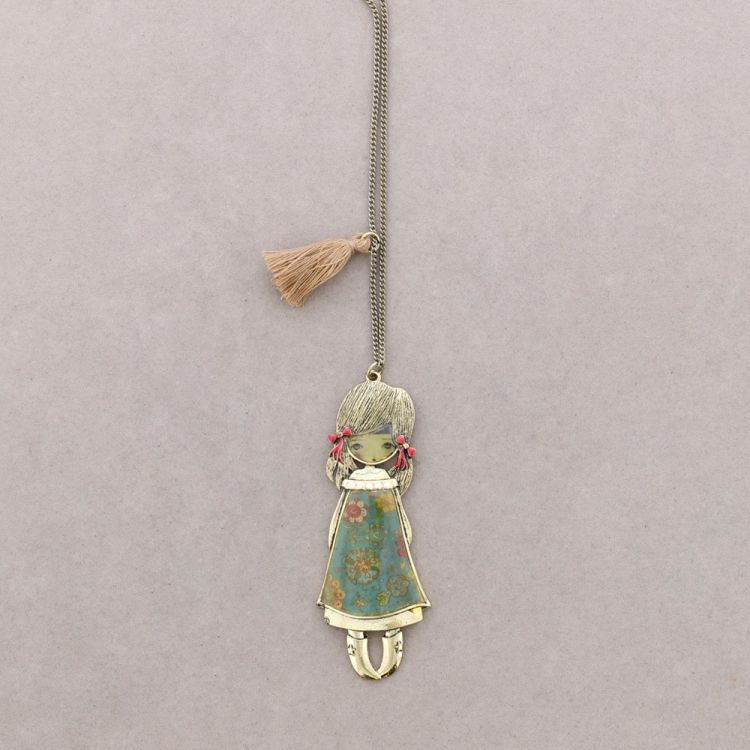 COLLAR LARGO COLG. METAL ESMALTE 2