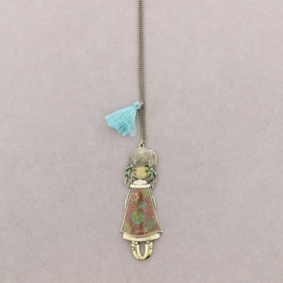 COLLAR LARGO COLG. METAL ESMALTE