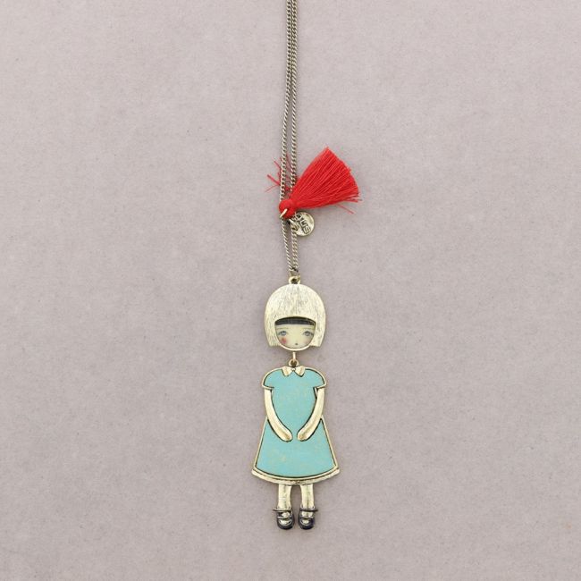 DOLL PENDANT LONG NECKLACE
