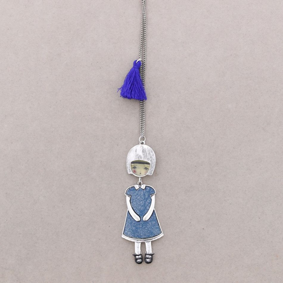 DOLL PENDANT LONG NECKLACE