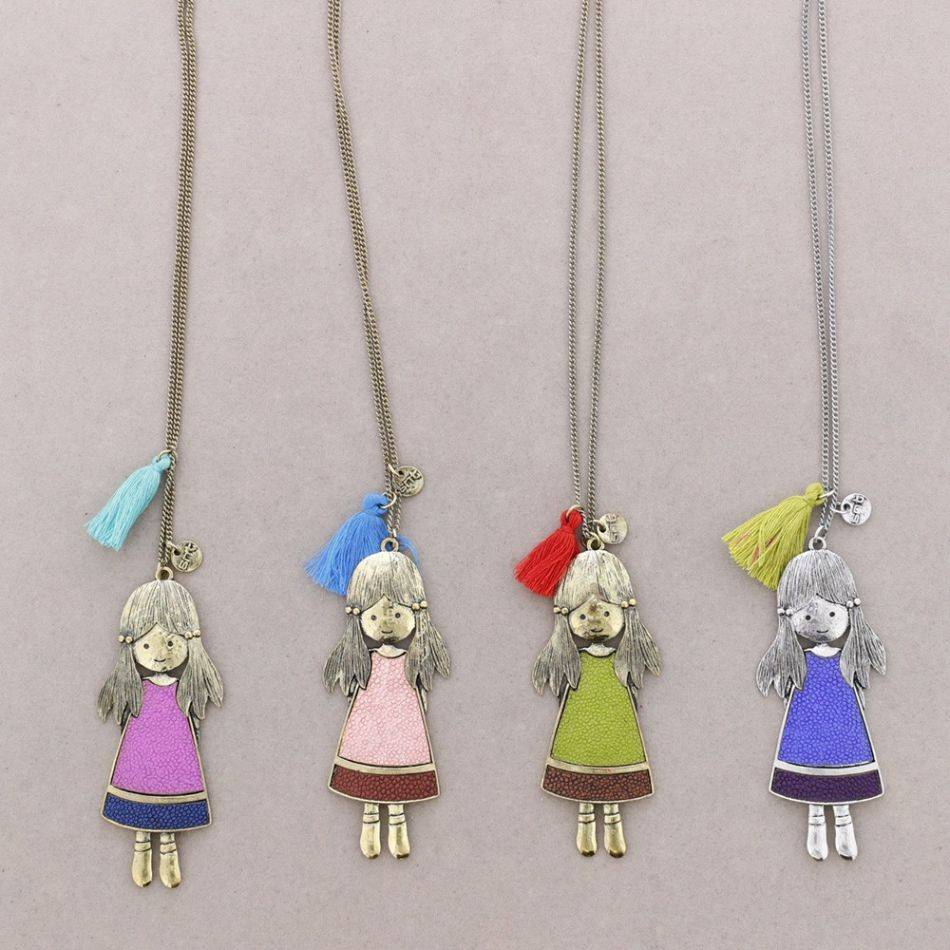 COLLAR LARGO COLG. METAL ESMALTE