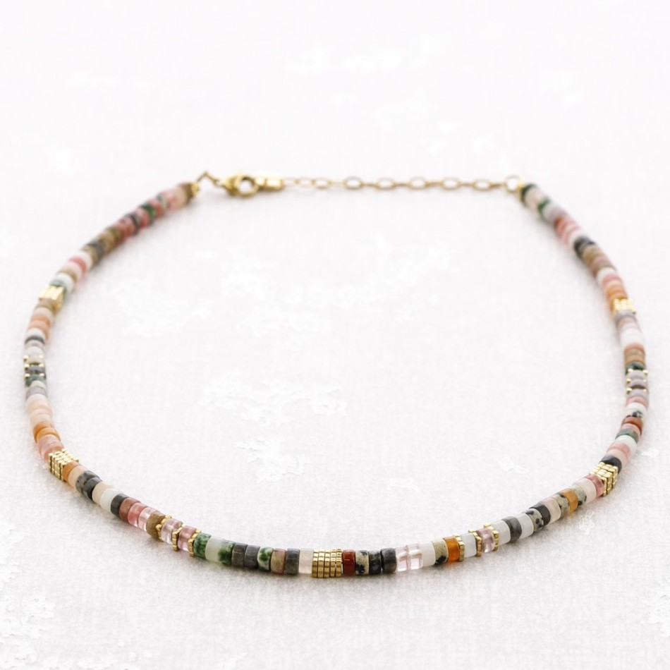 COLLAR PIEDRAS ACERO