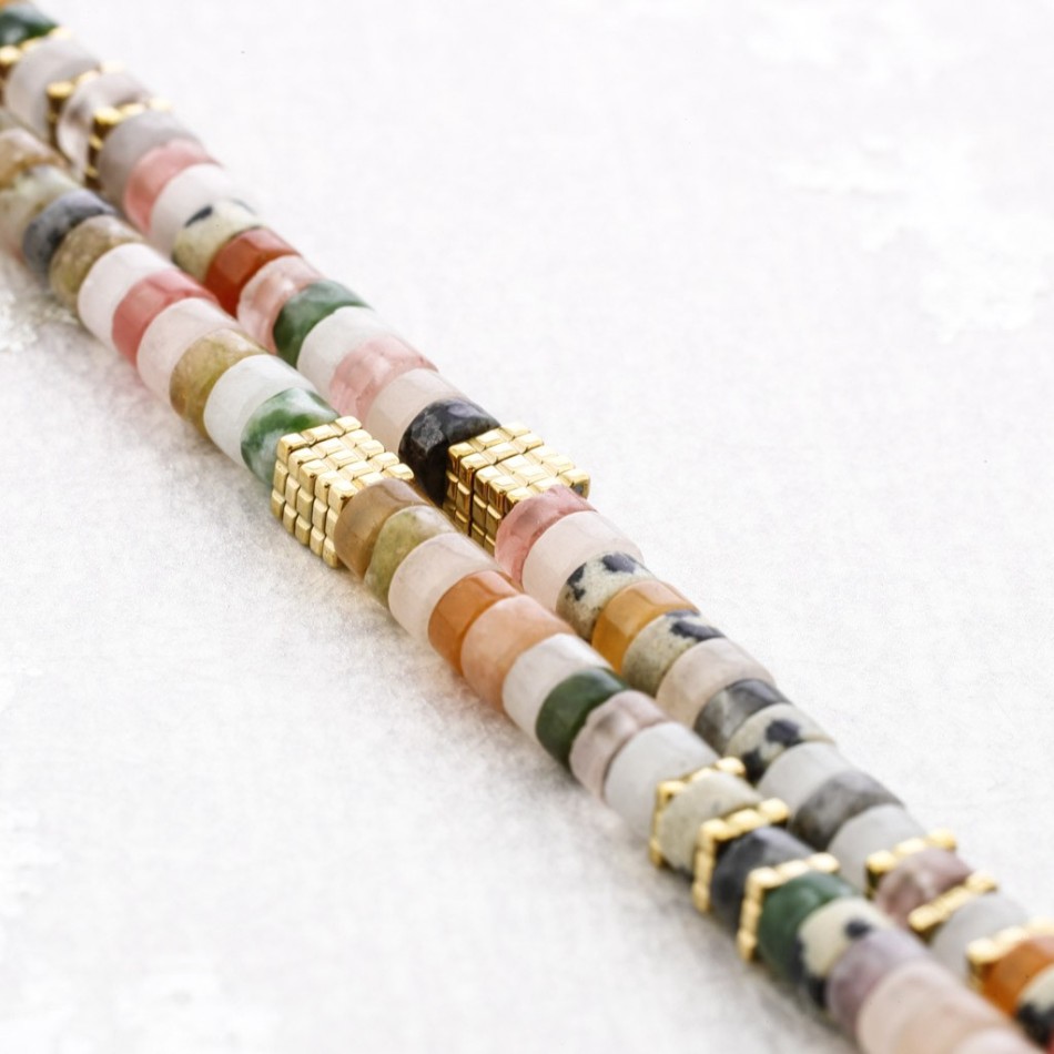 COLLAR PIEDRAS ACERO
