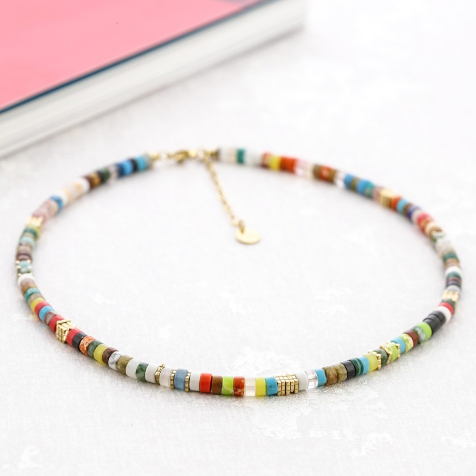 COLLAR PIEDRAS ACERO