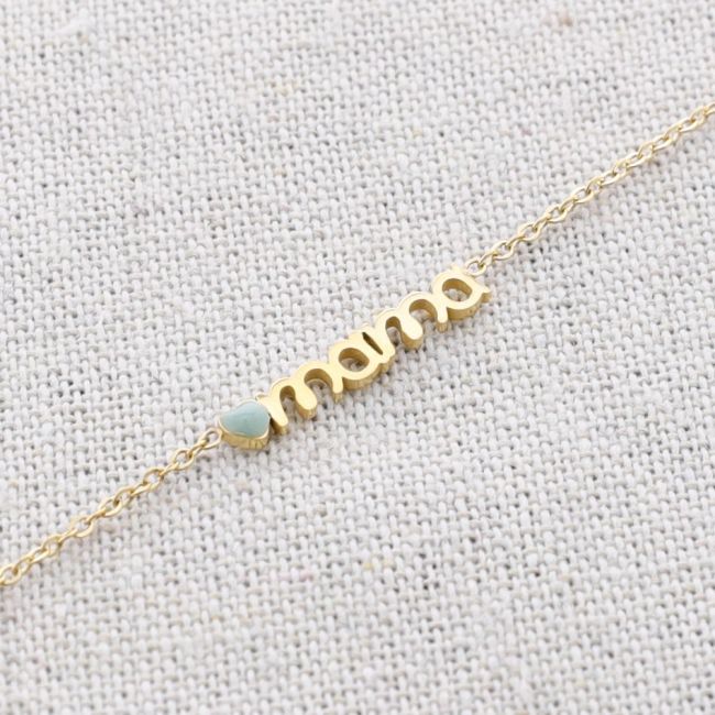 MOM HEART STEEL SHORT NECKLACE