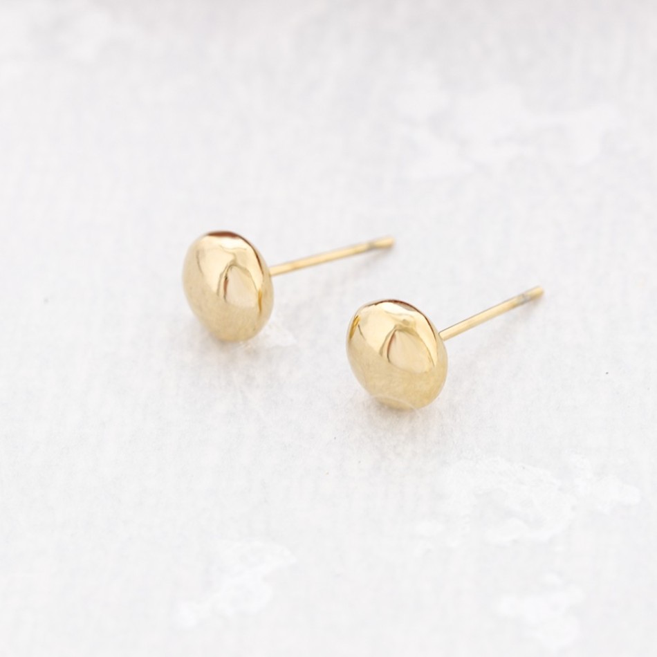 STEEL HALF BALL EARRINGS