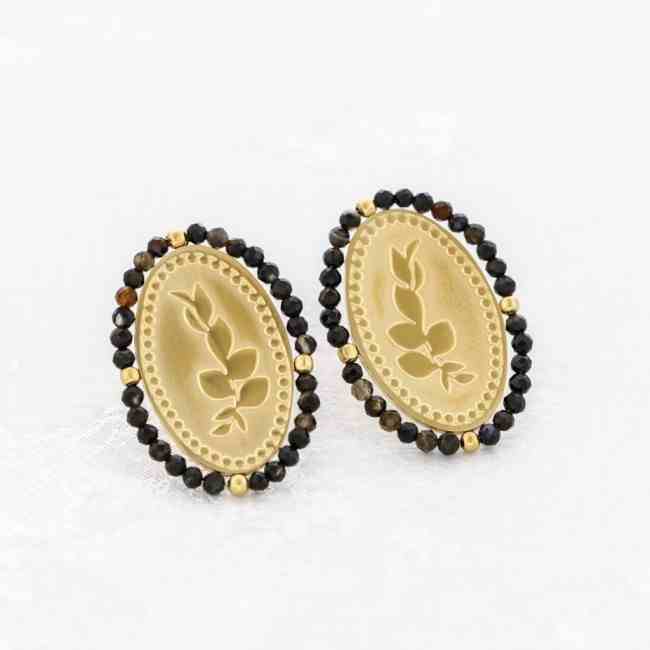 PENDIENTES MEDALLA ACERO