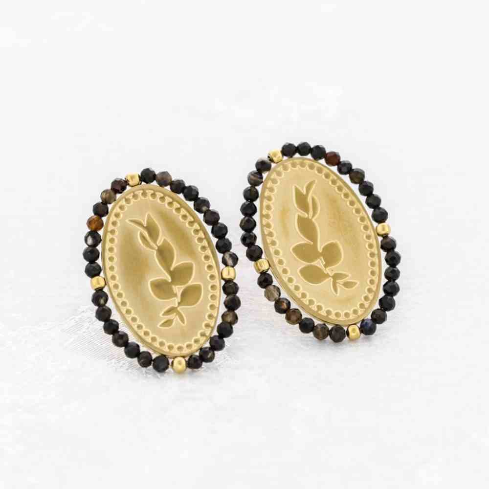 PENDIENTES MEDALLA ACERO