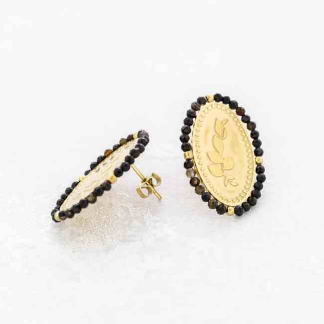 PENDIENTES MEDALLA ACERO