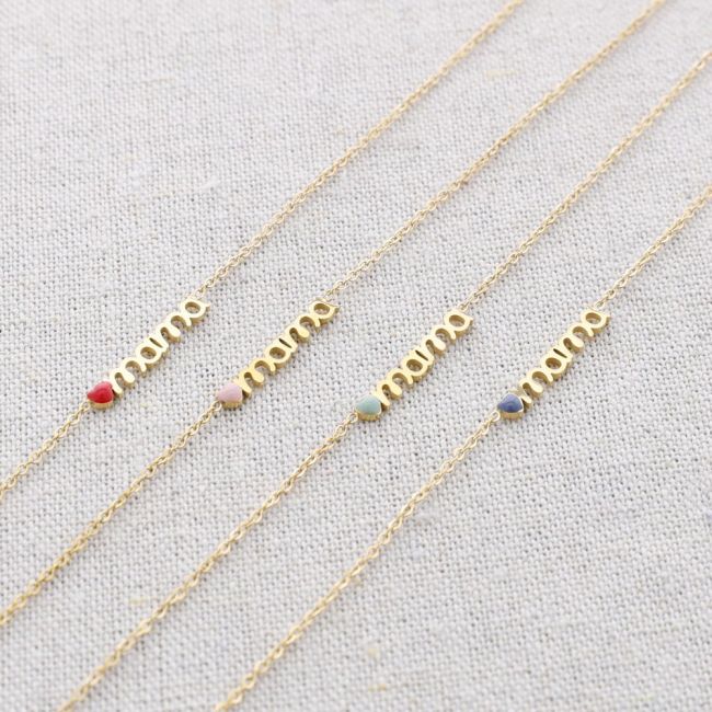 MOM HEART STEEL SHORT NECKLACE