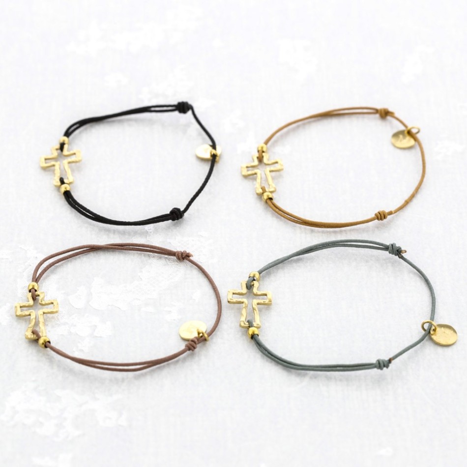 STEEL CROSS BRACELET