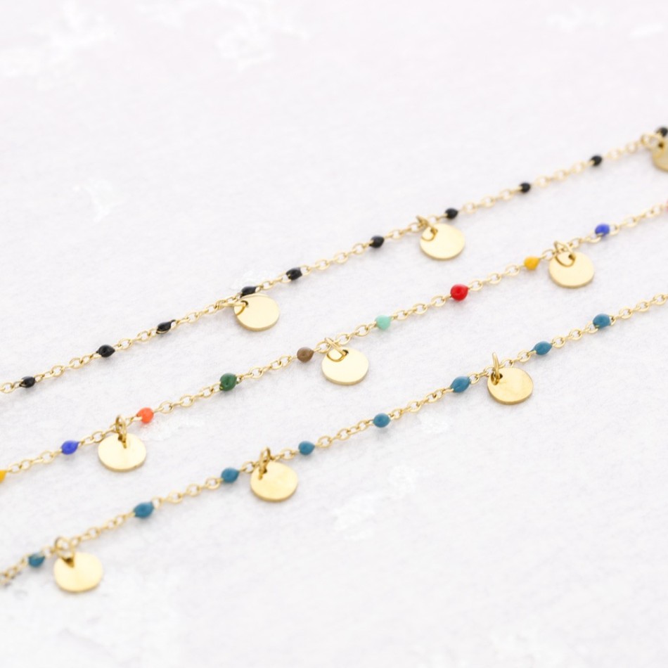 STEEL MEDAL ANKLET