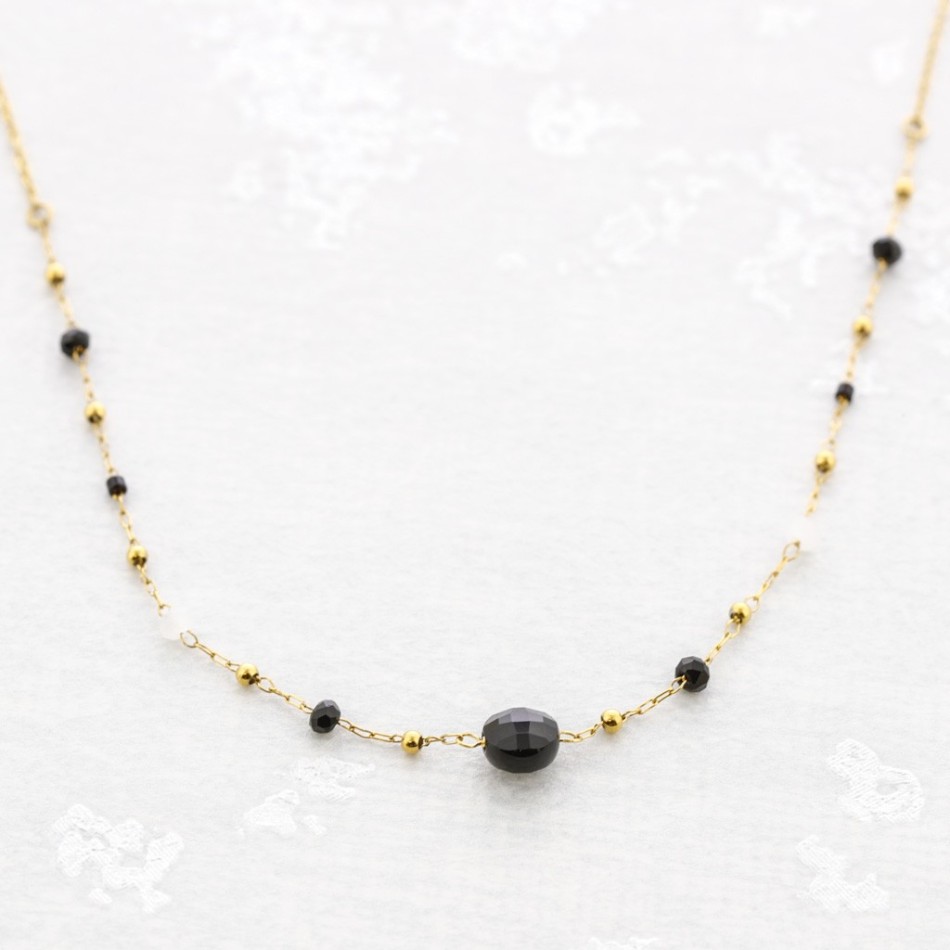COLLAR PIEDRAS ACERO