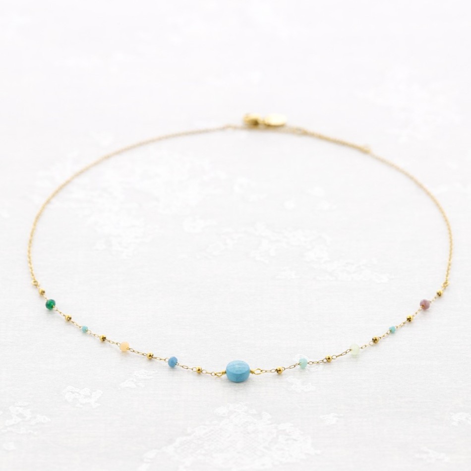 COLLAR PIEDRAS ACERO