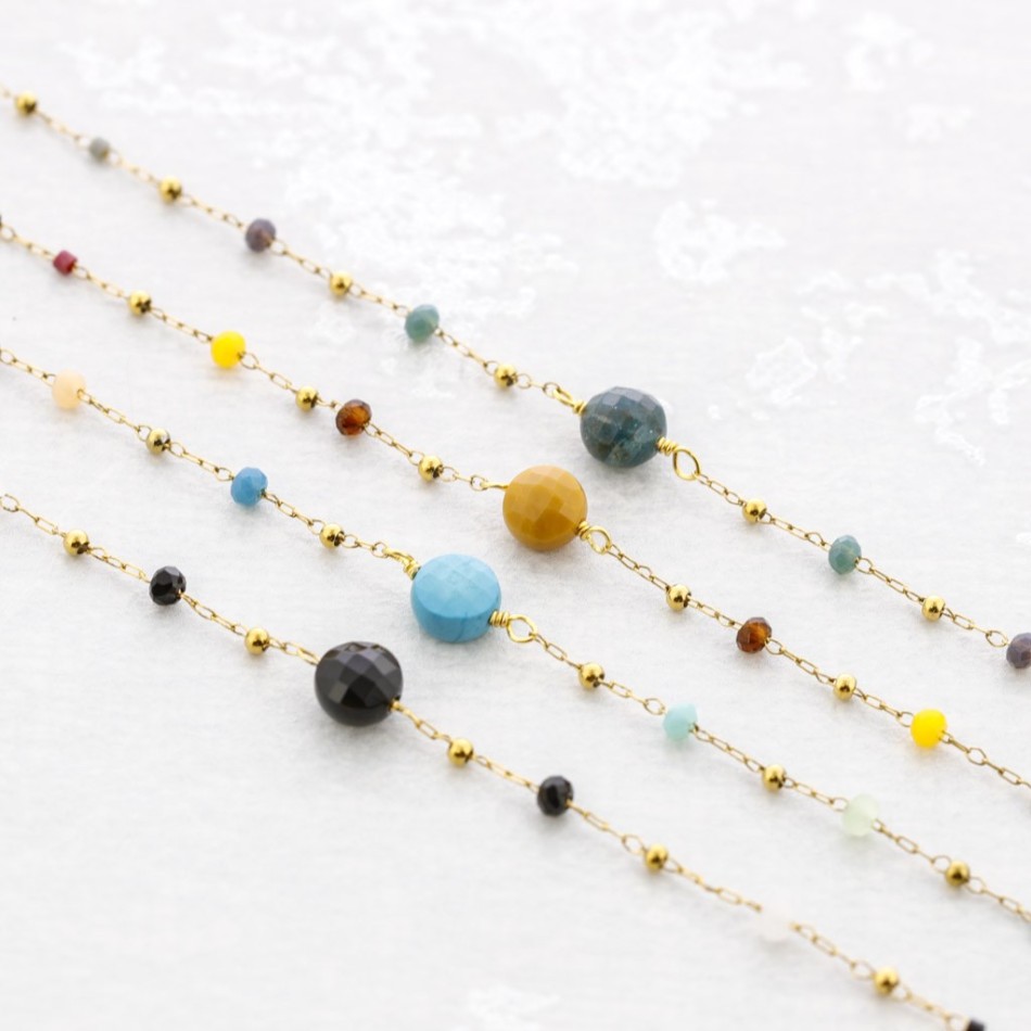 COLLAR PIEDRAS ACERO