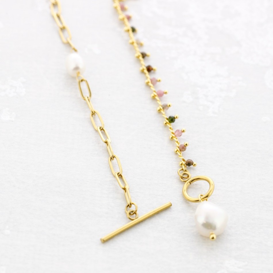 COLLAR PERLA ACERO
