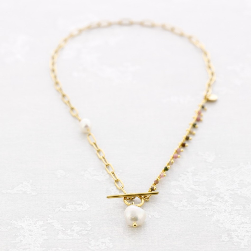 COLLAR PERLA ACERO