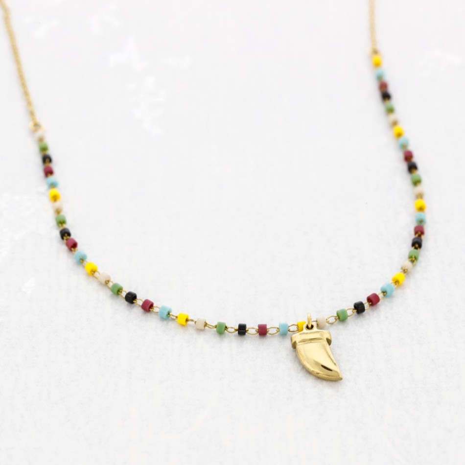 COLLAR CUERNO ACERO