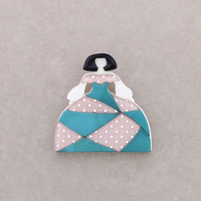 BROCHE MENINA RESINA