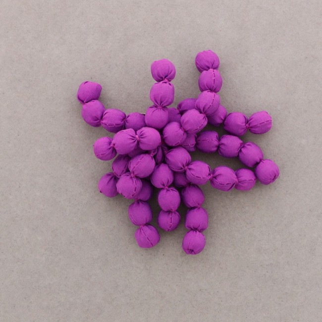 FLOWER BROOCH WITH COATED BALLS