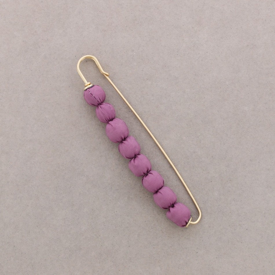 BROCHE IMPERDIBLE BOLAS REVESTIDAS