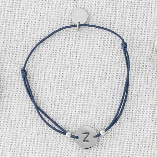 PULSERA ELÁSTICA ACERO LETRA Z