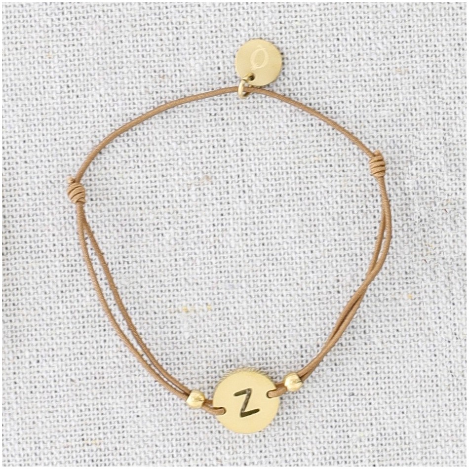 PULSERA ELÁSTICA ACERO LETRA Z