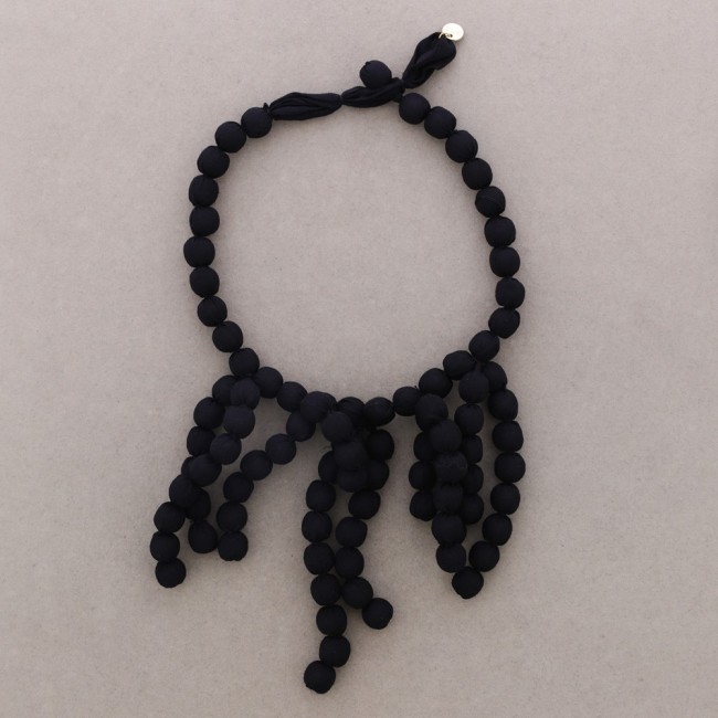 NECKLACE WITH COATED BALLS PENDANTS