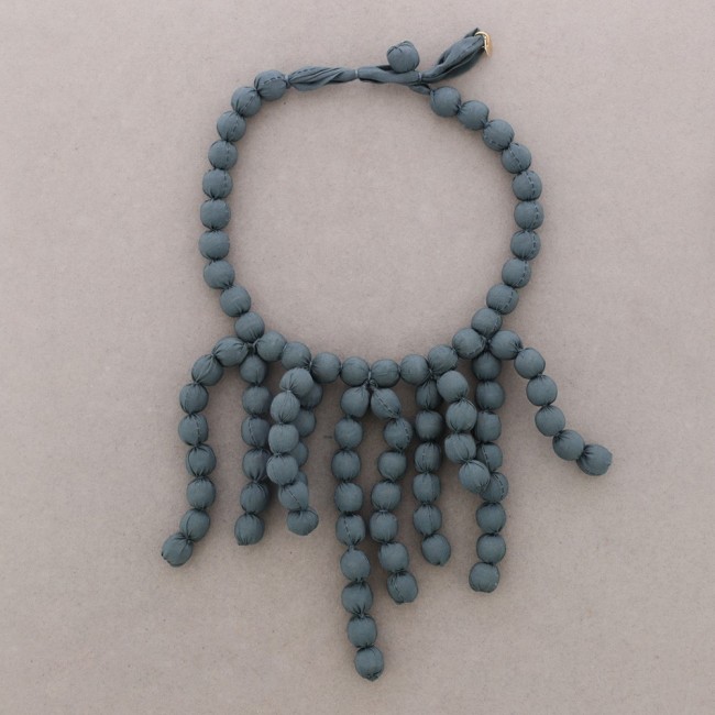 NECKLACE WITH COATED BALLS PENDANTS