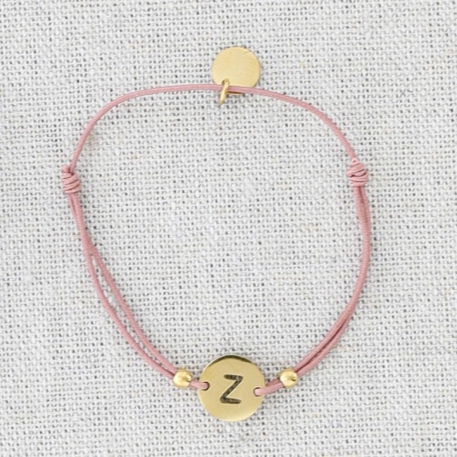 PULSERA ELÁSTICA ACERO LETRA Z