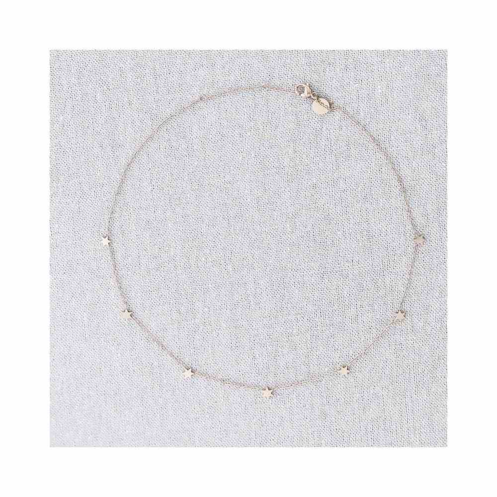STEEL SHORT NECKLACE SEVEN LITTLE STARS