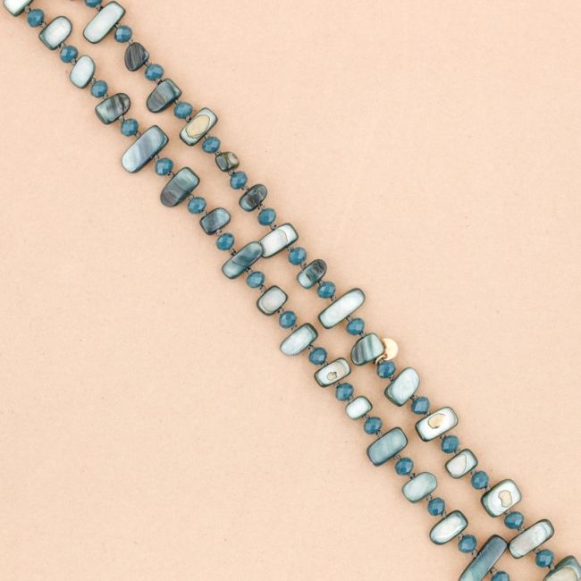 NACRE CRYSTALS LONG NECKLACE 1.2x8MM