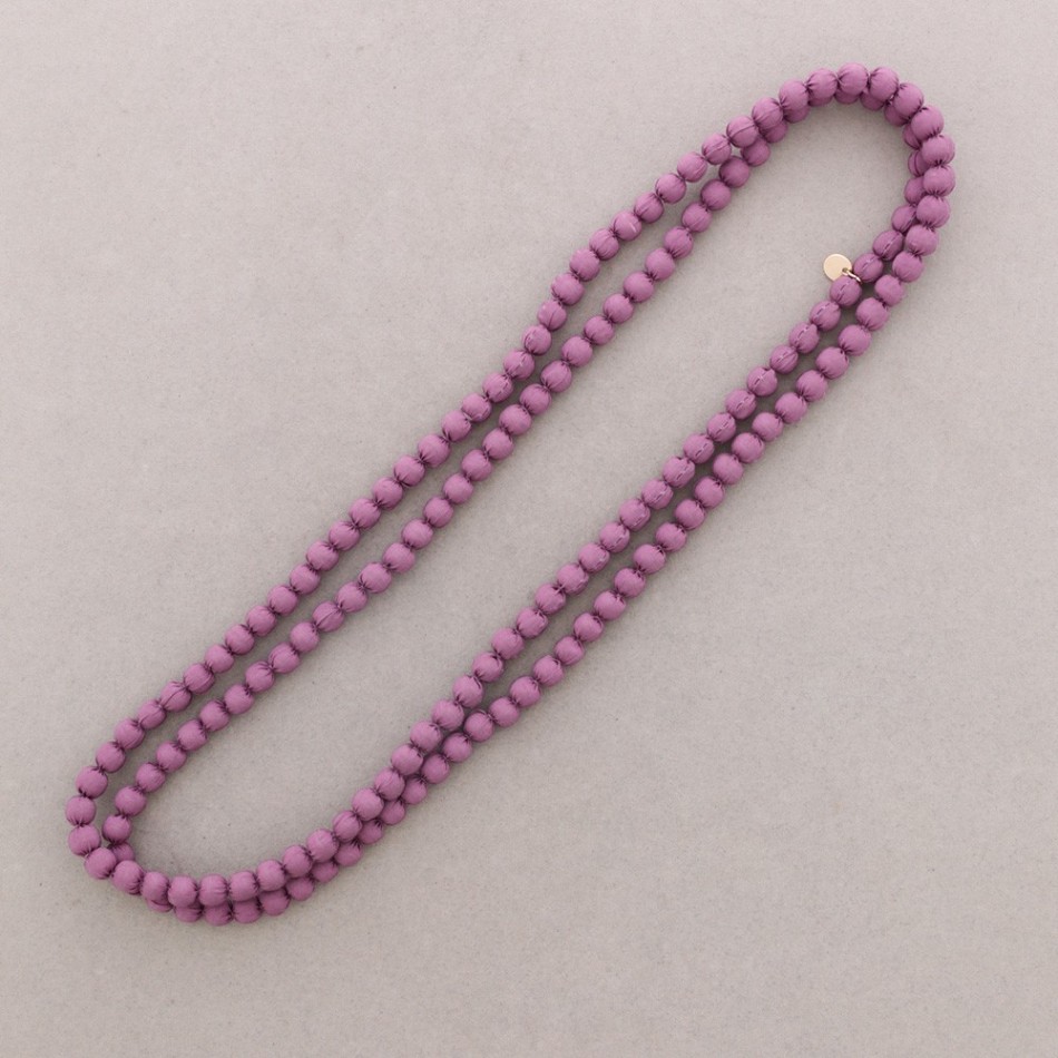 LONG COATED BALL NECKLACE 8MM*1.5M