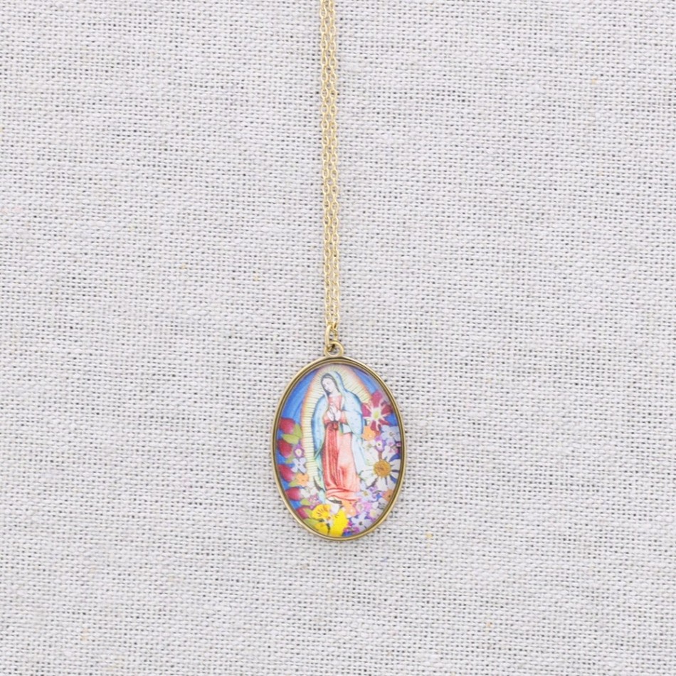 GARGANTILLA ACERO COLGANTE VIRGEN
