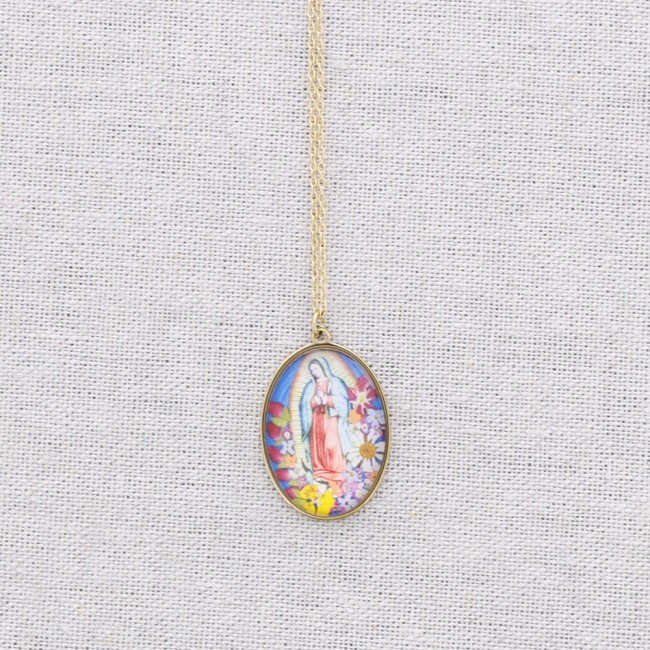 GARGANTILLA ACERO COLGANTE VIRGEN