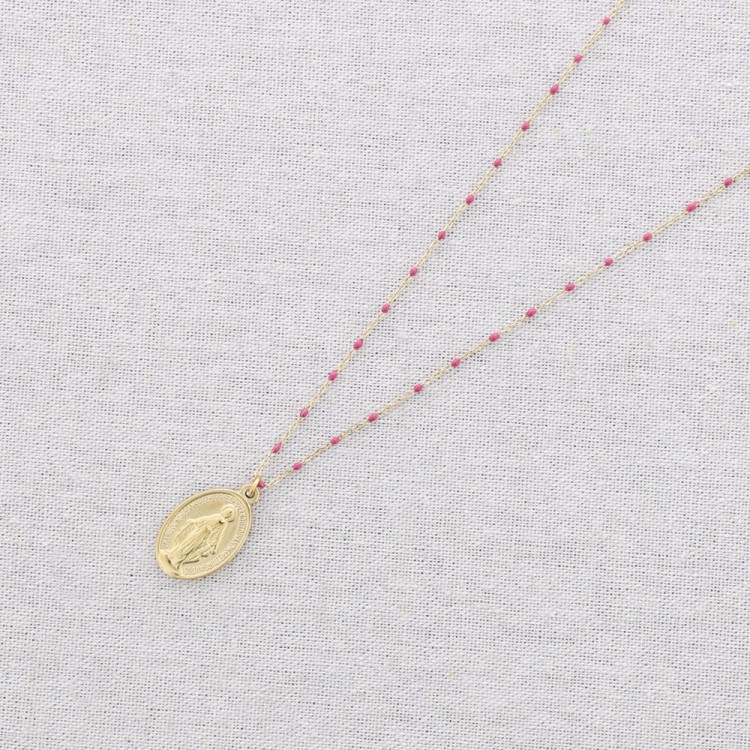 GARGANTILLA ACERO COLGANTE VIRGEN