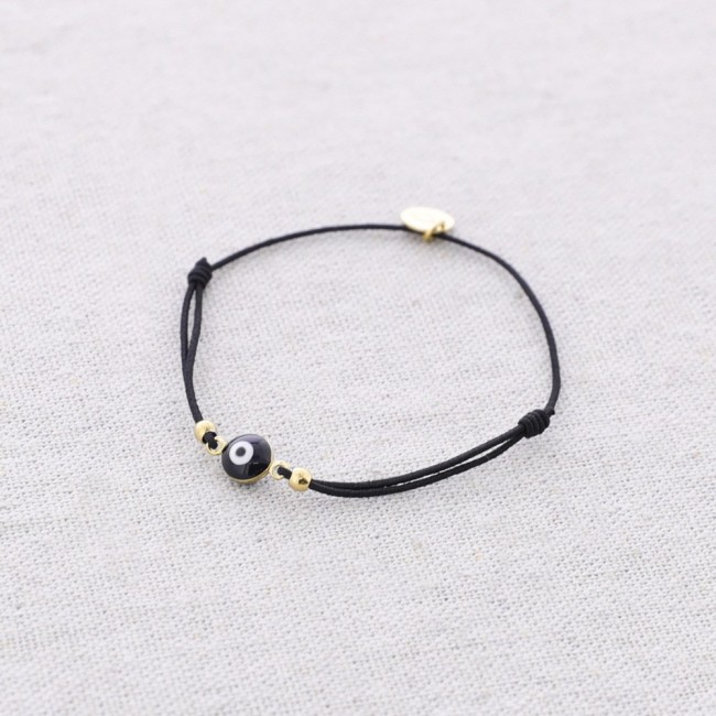 PULSERA ELÁSTICA ACERO OJO TURCO ESMALTE