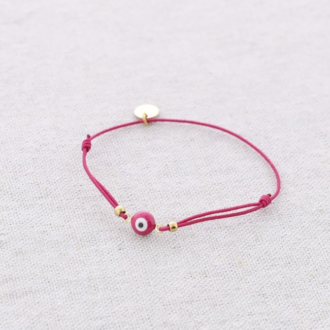 PULSERA ELÁSTICA ACERO OJO TURCO ESMALTE