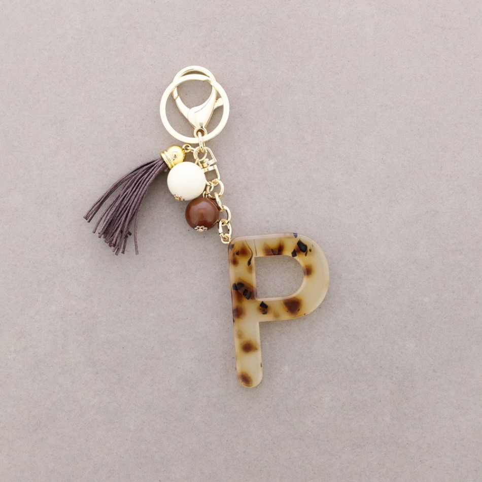 KEYCHAIN PENDANT INITIAL LETTER PRESINA