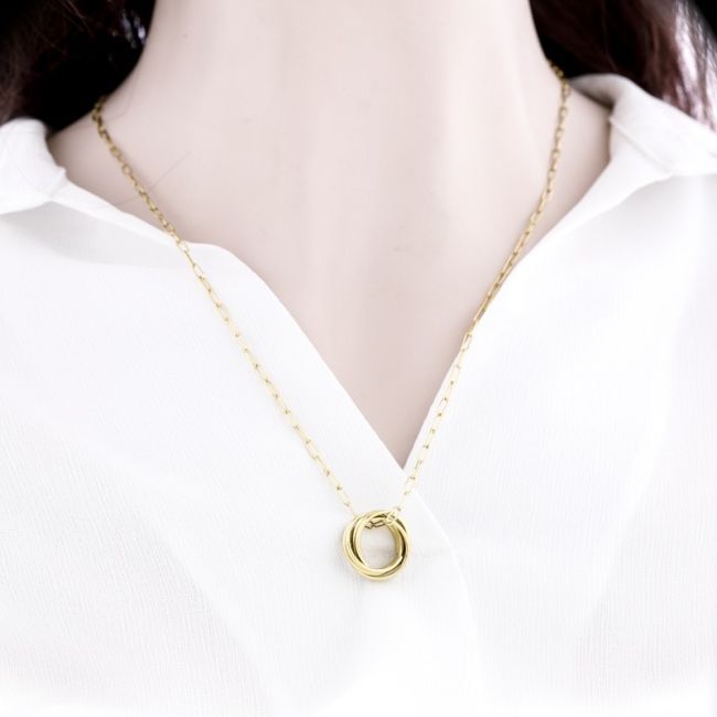 COLLAR ACERO COLGANTE MULTI ANILLA