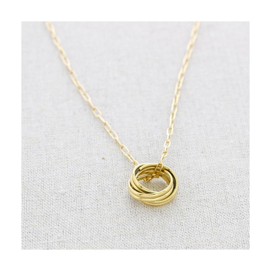 COLLAR ACERO COLGANTE MULTI ANILLA